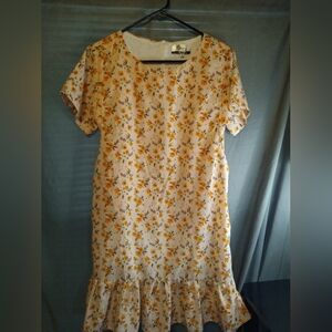 Mom Made Orange Maternity By Vintage Outfits Ruffled Midi Sundress